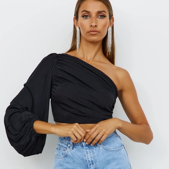 Hello Molly Adoring You Crop | Black - Picture 3 of 5